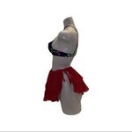 Zuliana Size Small Red Ruffle Side Tie Skirt. Made in USA. New With Tags Photo 1