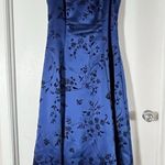 Betsy and Adam Vtg Y2K Betsy Adam Sz 8 Maxi Blue Black Velvet jacquard Wimisigoth Fairy Witchy Photo 0