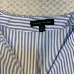 Banana Republic Blue and white pin stripe sz XL bell sleeve office business work Photo 1