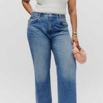 NWT Reformation Val 90s Mid Rise Straight Jeans Sz 31 Blue Photo 1