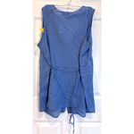 Cato NEW‎  Woman 18/20W Blue Sleeveless Button Down Top Blouse Shirt Plus Size Photo 4