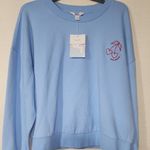 JoyLab Mon amour cherry Women's blue sweater Size Medium Photo 0