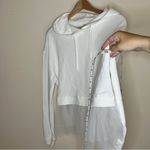 Pilcro Anthropologie Women White Tulle hem Layered Sweatshirt Hoodie size medium Photo 5