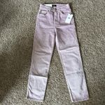 7 For All Mankind  Womens Size‎ 24 Pink Stonewash Cropped Straight Leg Jeans NWT Photo 1
