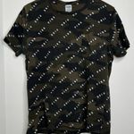 PINK - Victoria's Secret Victoria’s Secret PINK Camo Print All over logo T Shirt Size Medium Back Graphic Photo 0