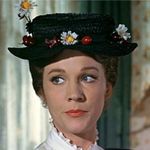 Disney NWT Adult Mary Poppins Black Straw Hat Boater Hat with Cherries Flowers Photo 2