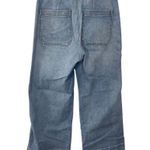 Current/Elliott Braided High Waist Cropped Camp Jeans in Light Blue Wash Size 27 Photo 5