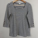 NWOT J. Jill Striped Square Neckline Knit Top Women's XS Navy White Fisherman Blue Photo 5