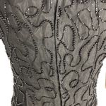 Sweelo Petite Vintage Black Short Sleeve Fully Beaded Silk Dress Size 6P Photo 6