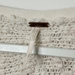 Free People  Songbird Chunky Knit Popcorn Boucle Slouchy Sweater Cream Small Photo 2