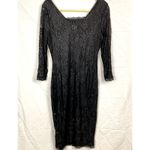 Candie's  Juniors L Black Lace Midi Bodycon Dress Witchy Whimsigoth Dark Romantic Photo 1