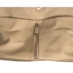 Kenneth Cole  Reaction Fold Over Purse Handbag Crossbody Faux Leather Tan Cream Photo 1