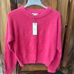 Du Paradis NWT hot pink crew neck L cozy fuzzy sweater Size L Photo 1