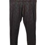 Vera Wang Simply Faux Leather Leggings Snakeskin High Rise Shaping Womens L Photo 0