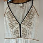 Anthropologie Akemi + Kin Ivory Overlay Embroidered Kiera Boho Blouse Top XS Photo 4