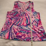 Lilly Pulitzer XL Essie Sleeveless Top in Colony Coral Shell Out Photo 5