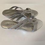 Bandolino , silver sandal, wedge heels, size 6 women’s Photo 1