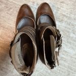 Free Bird Women’s 9 Leather Scarlett Cognac Multi Strappy Mary Jane Booties Set Brown Photo 4