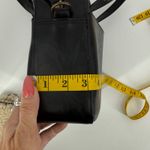 Liz Claiborne Vtg  Black Leather Hand Bag Tote Purse Classic Simple Minimalist Photo 11