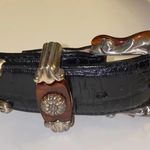 Brighton Leather Belt 90s Vintage Y2K, Black Photo 2