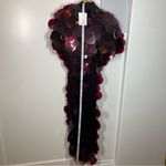 ASOS ARRANGE high neck paillette sequined fringe hem maxi dress in merlot size 2 Red Photo 8