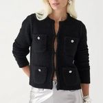 J.Crew Black Odette Sweater Lady Jacket with Jewel Buttons Wool Alpaca Blend Photo 0