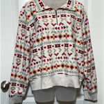 Natural Reflections  Aztec Geometric Pattern Fleece Pullover Sweatshirt Womens XL Photo 0