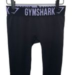 Gymshark Black Compression Tights Leggings Purple Lettering Athletic Size Small Photo 1