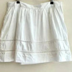 Gap White Flowy Airy Lattice Cutout A-Line Skirt, Minimalist Spring Skirt,Size 6 Photo 0