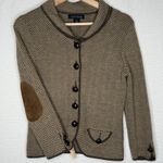 Banana Republic VTG  Merino Wool Herringbone Riding Blazer Elbow Patches Women PS Photo 0