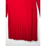 Jones New York 1980s  Red & Black Collar 100% Wool Dress USA Made small Photo 7