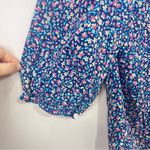 st. john's bay St John Bay Blue Women Floral Button Down Blouse Size 1X Photo 5