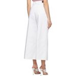 Victoria Beckham  Portland‎ Mid Rise Wide Leg White Jeans Size 30 Photo 2