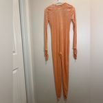 SKIMS by Kim Kardashian Logo Velvet Full Bodysuit Onesie With Gloves NWT Size M Photo 4