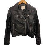 Thread & Supply Womens Black Faux Leather Moto Motorcycle Biker Jacket Small S Photo 0