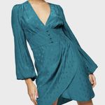 Topshop Jacquard Plunge Button Mini Dress Photo 1