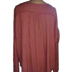 Free People Leo Henley Lg Oversized Long Sleeve Tunic Light Red Vintage... Photo 2