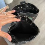 Black Vegan Leather western Cowgirl Boots Colorful Shaft Embroidery size 6.5 Photo 6