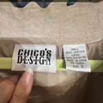 Chico's Tan Genuine Suede Leather Vintage Native Tribal Jacket Sz 2 Photo 4