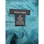 Susan Lewis Rayon Blend Teal Turquoise Velvet Jacket Sz M NWOT Blue Size M Photo 4