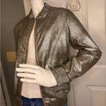 ZARA Metallic Bomber Jacket Zip closure side pockets Size S good condition Photo 3