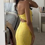yellow long sequined formal dress Size XS Photo 1