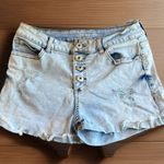No Boundaries  Shorts Juniors Size 9  High Rise Light Wash Cut Off Denim Blue Photo 0