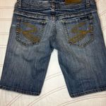 Seven7 Y2K Seven 7 Bermuda Double Button Low Rise Denim Jeans Shorts Stretch Sz 28/8 Photo 1