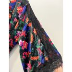 Victoria's Secret Victoria Secret Robe XL XXL Black Tropical Kimono Lace Trim Luxe Collection VS Photo 4