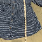 Modcloth  Blue White Polka Dot Blouse NWOT Size M Photo 2