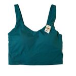 Aerie OFFLINE By Real Me Low Key Longline Sports Bra Small Fresh Teal NWT Gym Photo 2