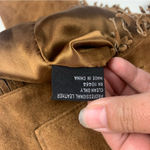 Montana Co women's small brown leather fringe silver turquoise jacket western Photo 11