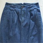 Liz Sport VTG 80s - Long Dark Blue Denim Skirt Midi Cotton - Size 6 Photo 3