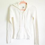Old Navy NWOT  White Lace Up Wide Collar Sweater sz S Photo 0